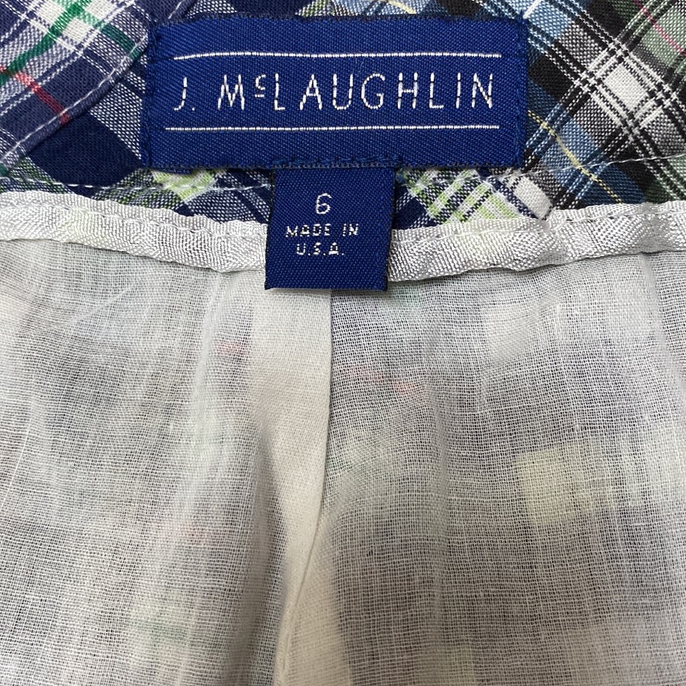 J Mclaughlin Madras Plaid Patchwork Pants - image 5